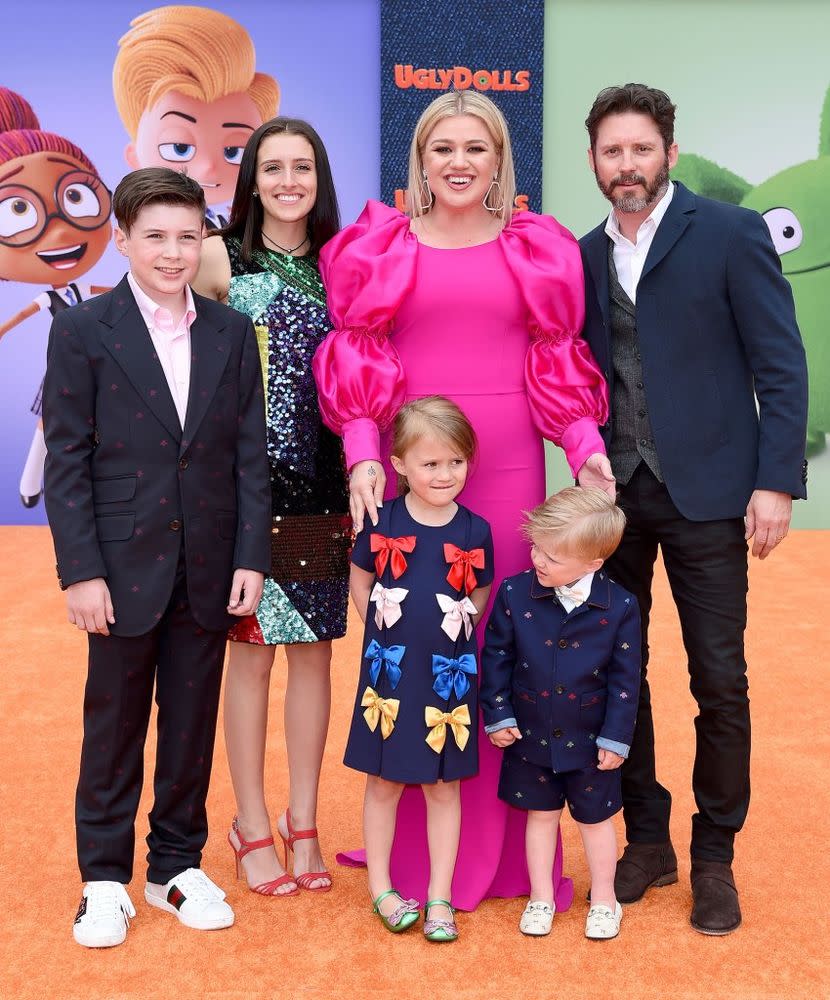 Kelly Clarkson, Brandon Blackstock, Savannah Blackstock, River Rose Blackstock, Remington Alexander Blackstock and Seth Blackstock | Axelle/Bauer-Griffin/FilmMagic