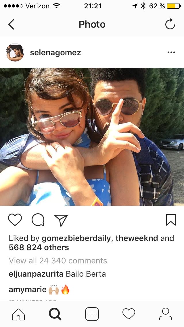 April: Selena Goes Instagram Official With The Weeknd on Her Account