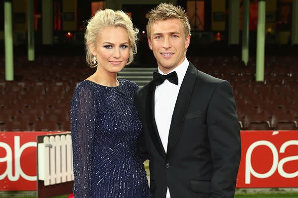 Goodlet and Jack at the 2014 Brownlow Medal. Photo: Getty