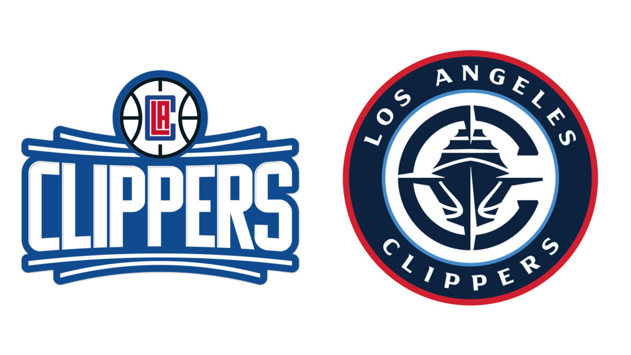  Clippers logos old vs new. 