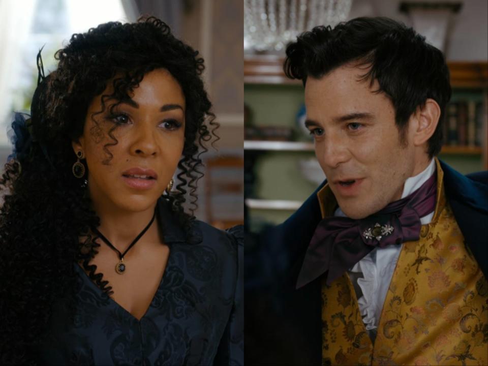 Madame Delacroix (Kathryn Drysdale) and Benedict (Luke Thompson) hit it off at a party in season one.