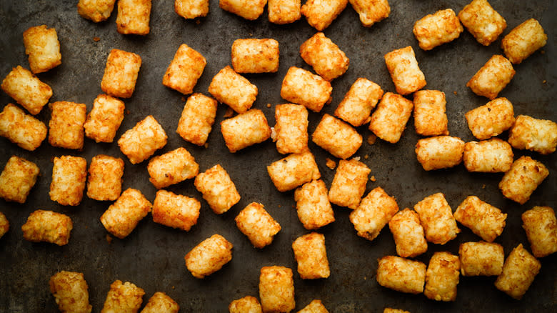 Tater Tots on a baking pan