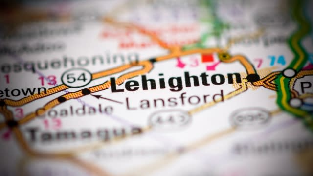 Map showing Lehighton, Pa.