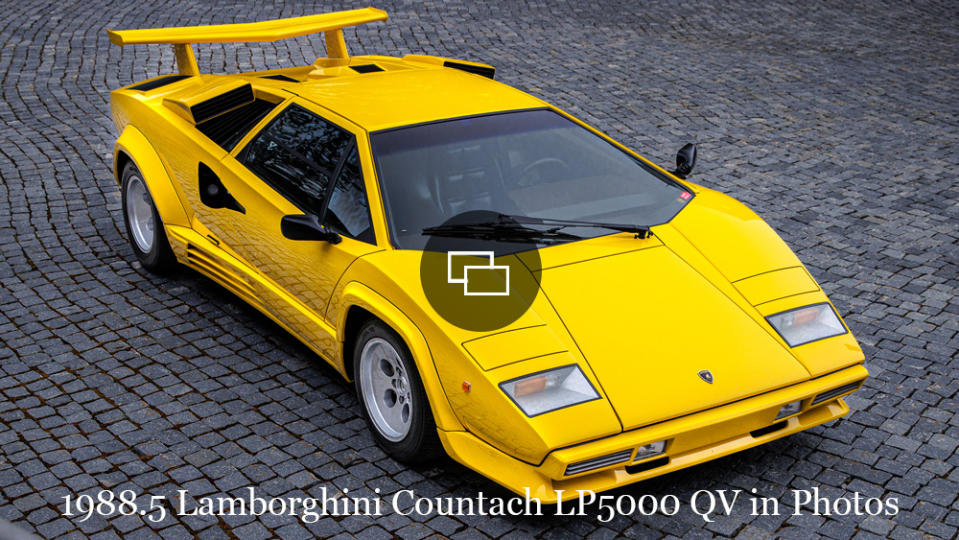 A 1988.5 Lamborghini Countach LP5000 QV supercar.