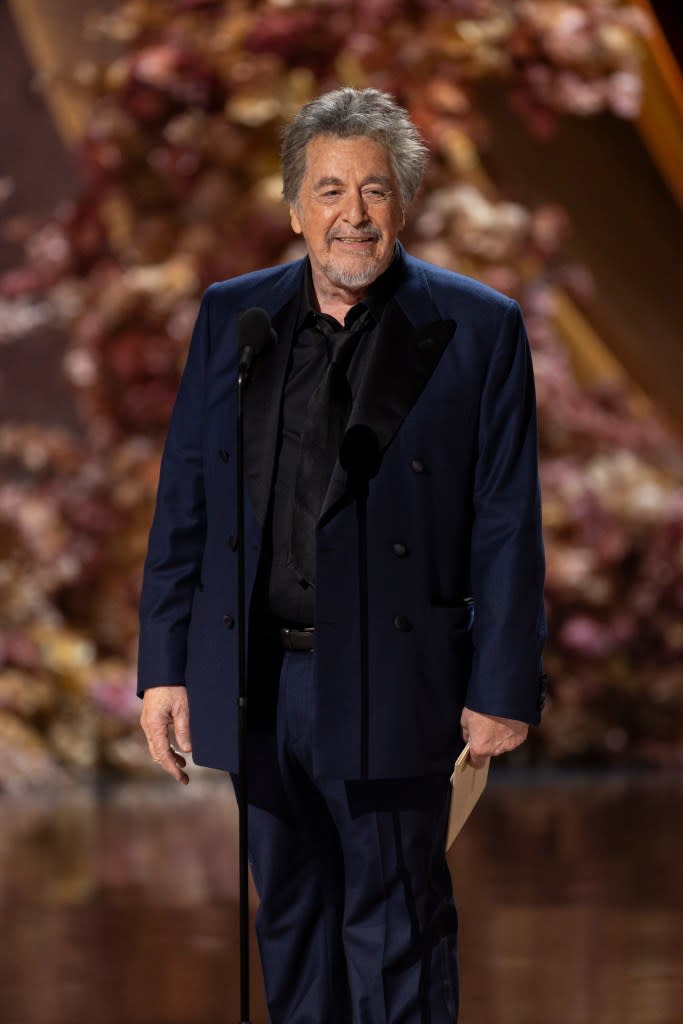 Pacino, 83, took the stage at Los Angeles’ Dolby Theatre at the end of the show to a tremendous amount of applause and a standing ovation to deliver the top award. Frank Micelotta/Disney via Getty Images