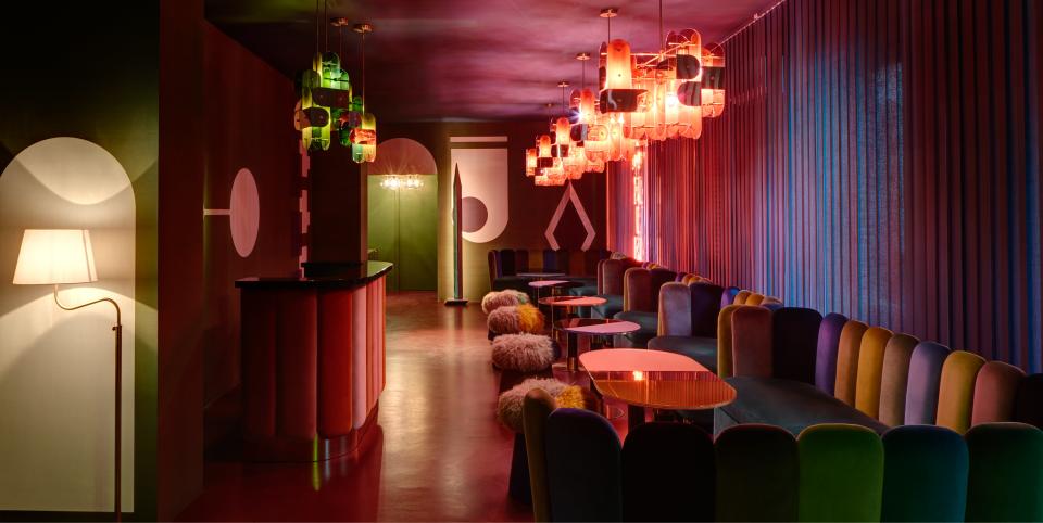 India Mahdavi
Chez Nina Bar in Milan (picture above), designed by India Mahdavi.
Products: New designs for de Gournay and WonderGlass; paint for Mériguet-Carrère. In the works: A Stephen Starr restaurant in Miami; a piece for Louis Vuitton Objets Nomades. ► Paris; india-mahdavi.com