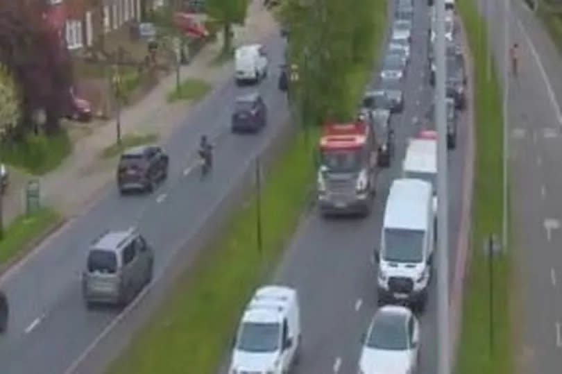 Traffic was at a standstill last night after the fatal crash -Credit:tfljamcams.net