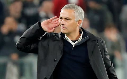 Jose Mourinho was escorted from the pitch after making provocative gestures to the home supporters