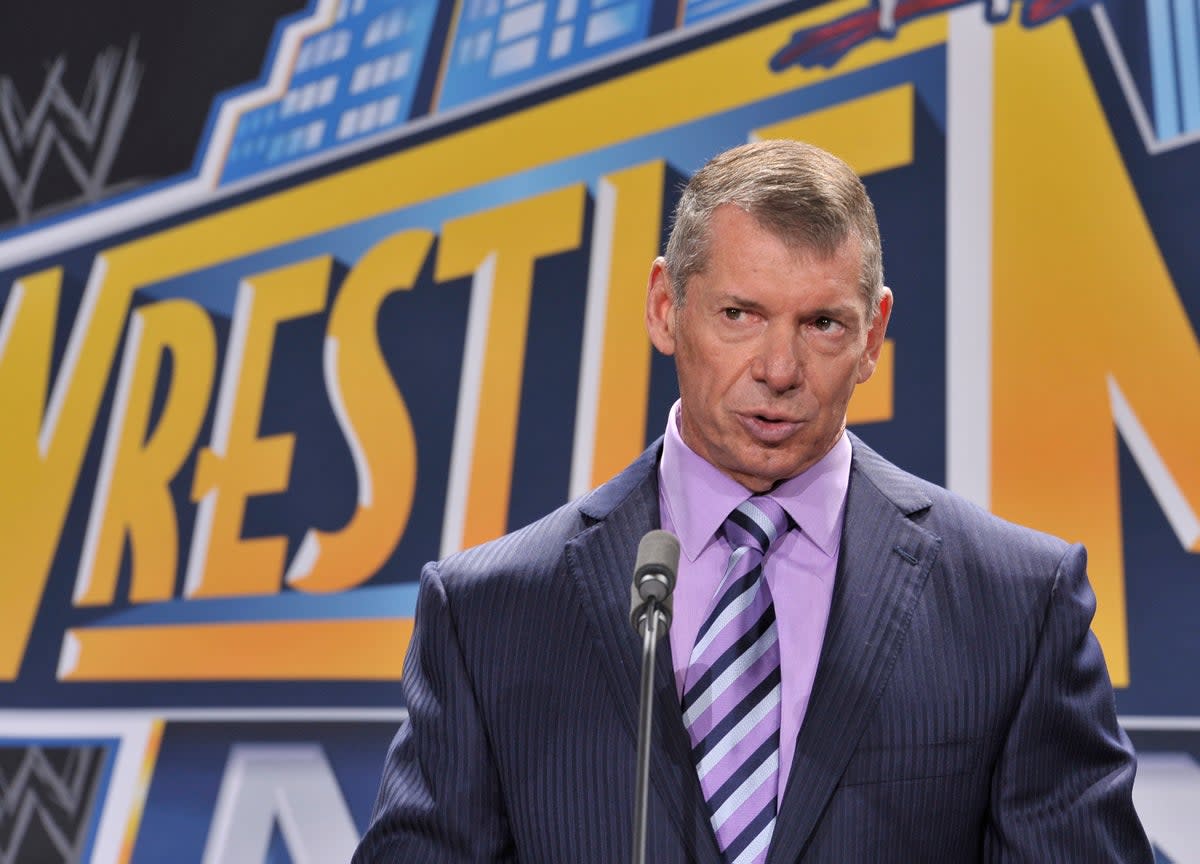 WWE founder Vince McMahon has been sued by a former employee for allegedly sex trafficking her to court prospective wrestlers  (Getty Images)