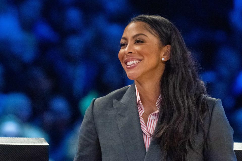 February 15, 2020; Chicago, Illinois, USA; Los Angeles Sparks forward Candace Parker during NBA All-Star Saturday Night at United Center.