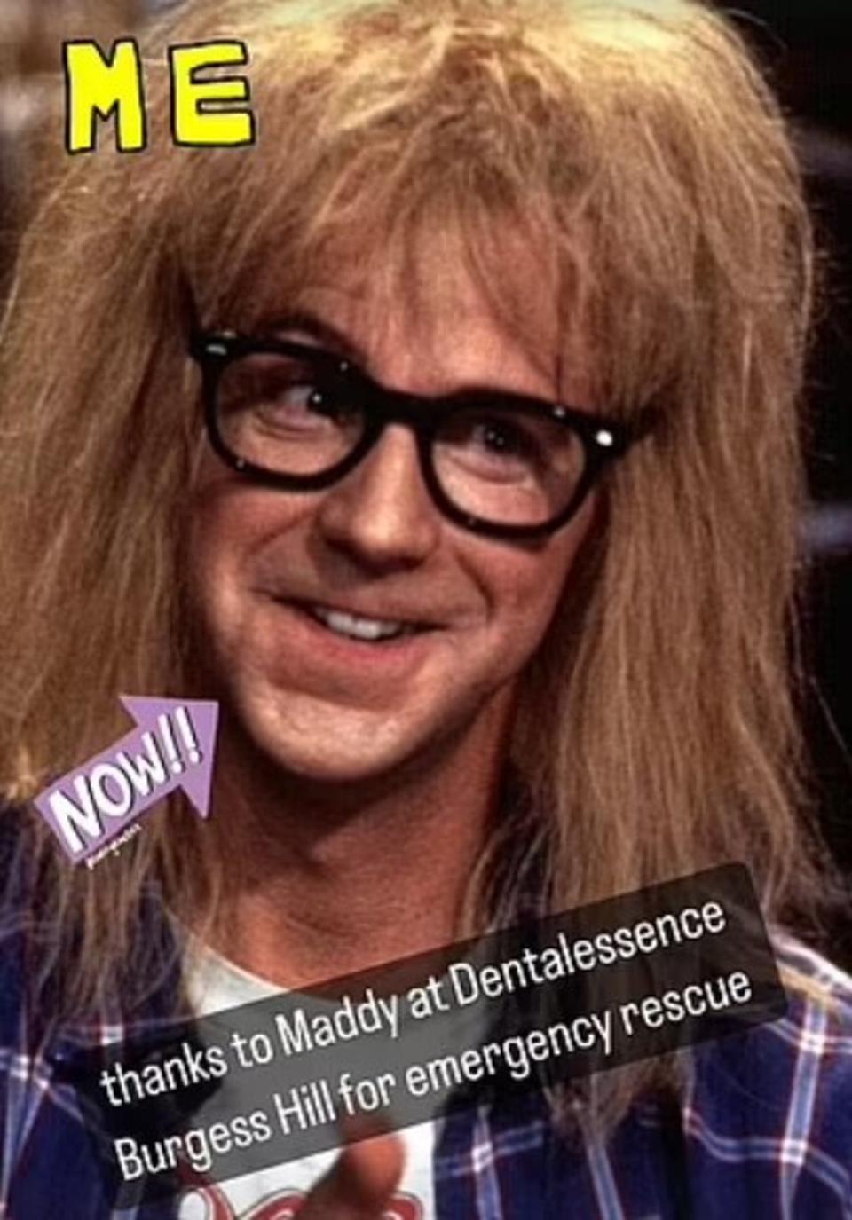 The broadcaster thanked her local dentist for their help (Credit: Instagram/Zoe Ball)