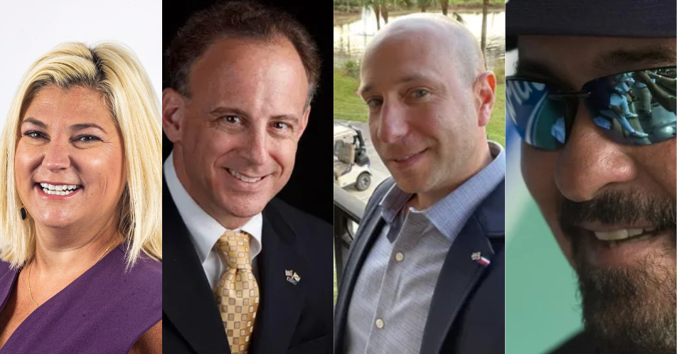Republican candidates for Lee County commissioner for District 5: Angela Chenaille, John Albion, Joseph Gambino, Mike Greenwell. The winner of August’s primary will face Democrat Matt Wood.