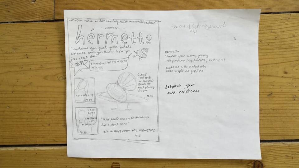 <div class="inline-image__caption"> <p><em>Hermette Magazine</em>'s first draft</p> </div> <div class="inline-image__credit"> Xintian Wang </div>