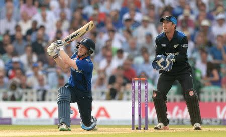 England v New Zealand - Second Royal London One Day International - Kia Oval - 12/6/15 England's Eoin Morgan in action Action Images via Reuters / Philip Brown