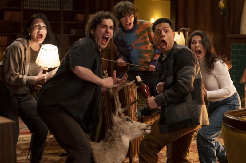 From left, Isa Briones, Will Price, Miles McKenna, Zack Morris and Ana Yi Puig star in "Goosebumps." Photo courtesy of Disney