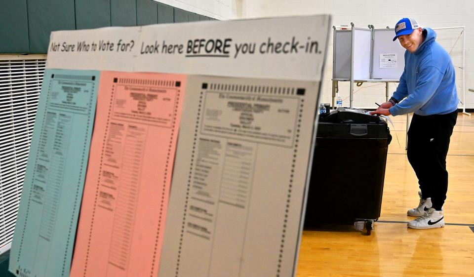 Adam Graves casts his ballot.