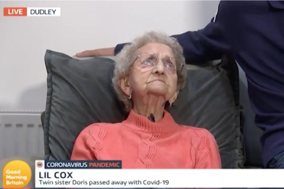 <p>Lil Cox lost her twin sister to Covid just two days before her vaccination letter arrived</p> (Good Morning Britain)