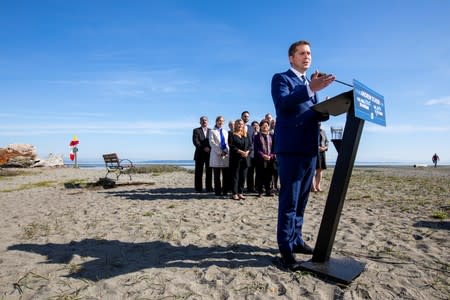 Leader of Canada's Conservatives campaigns in Delta BC