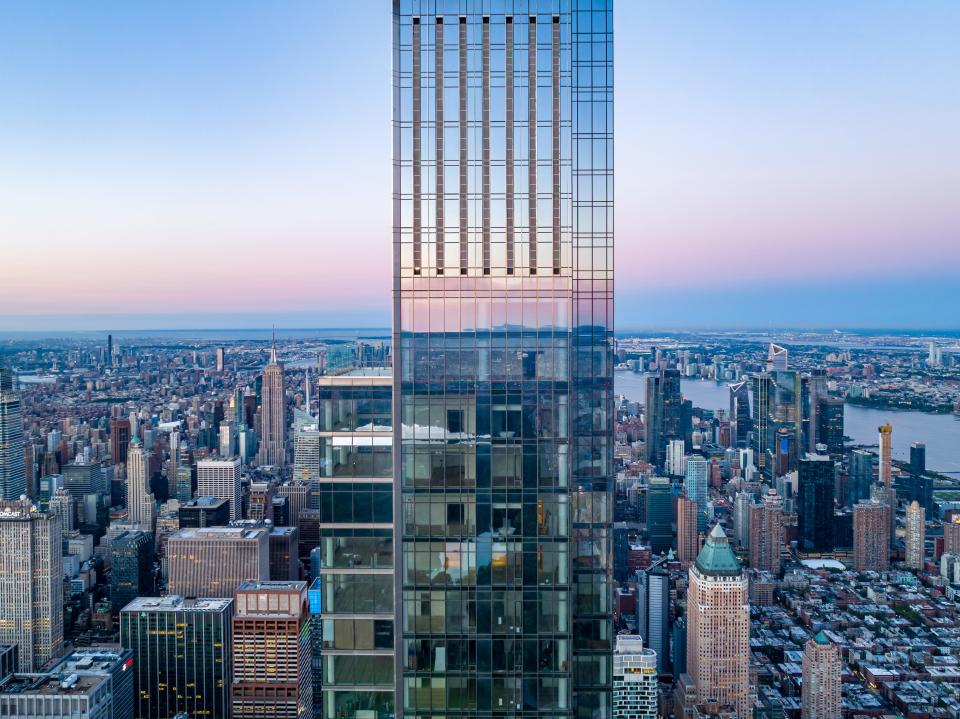 the $250 million New York City penthouse at Central Park Tower, surrounded by other, much shorter buildings