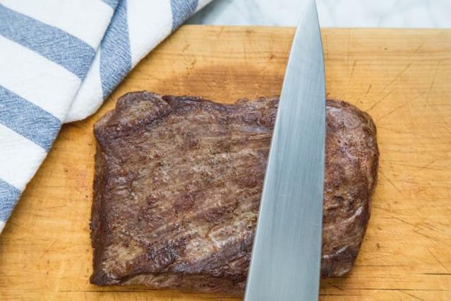 Cook's Country - Slicing against the grain means slicing across the muscle  fibers, which makes tougher cuts like flank steak more tender. Flank Taco  recipe