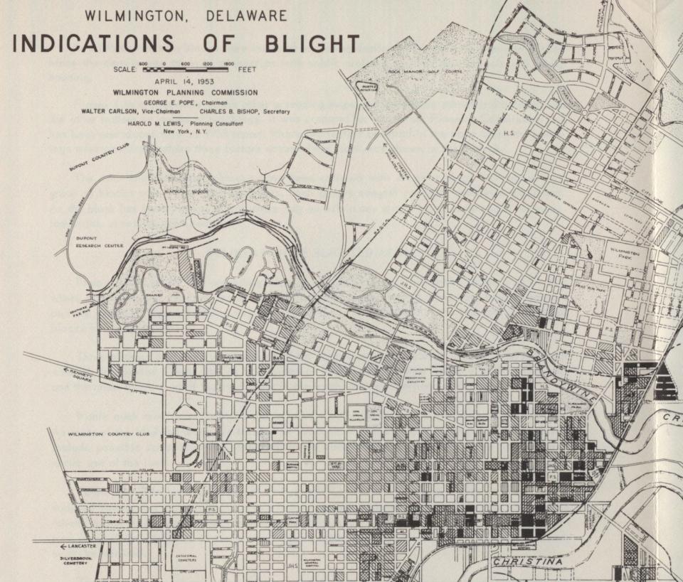 From “A Report on Blighted Areas in the City of Wilmington,” Wilmington Planning Commission, 1954.