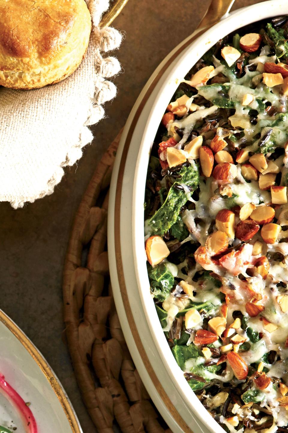 Wild Rice-and-Greens Casserole