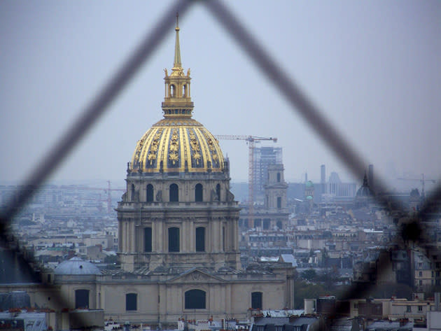 <p><b>View from the Eiffel:</b> One of the great Hollywood clichés is that the view from a Parisian window always includes the tower. In reality, since zoning restrictions limit the height of most buildings in Paris to 7 stories, only a very few of the taller buildings have a clear view of the tower. Photo by Noopur Tiwari.</p>