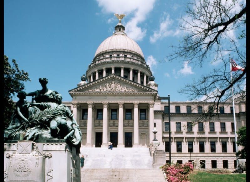 <strong>MISSISSIPPI STATE CAPITOL</strong>  Jackson, Mississippi    <strong>Year completed:</strong> 1903  <strong>Architectural style:</strong> Beaux-Arts  <strong>FYI:</strong> There are 750 lights in the capitol's rotunda alone. That makes it easy to see the figure of Blind Justice, as well as scenes of two Indians, a Spanish explorer, and a Confederate general.  <strong>Visit:</strong> Guided tours depart Monday through Friday, from 8 a.m. to 5 p.m.  