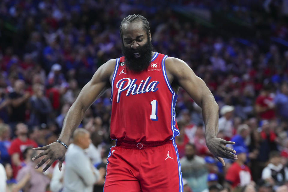 James Harden。（Photo by Mitchell Leff/Getty Images）