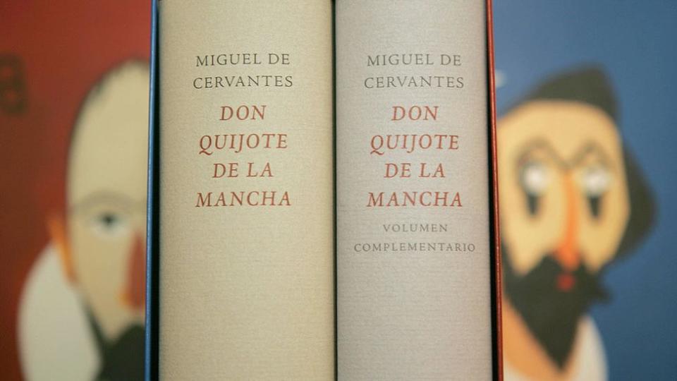 Imagen de una edición de Don Quijote de la Mancha.