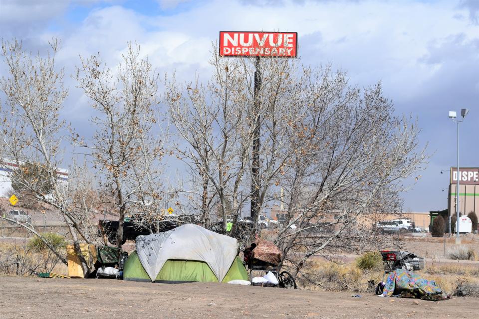 The apparent campsite of an unhoused individual in northeast Pueblo on Feb. 28, 2024.