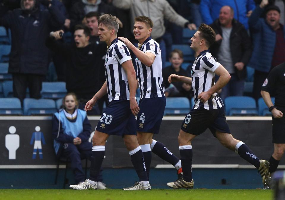 Steve Morison (front) was on target for Millwall against Bournemouth