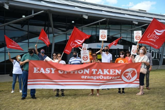 easyJet base protest