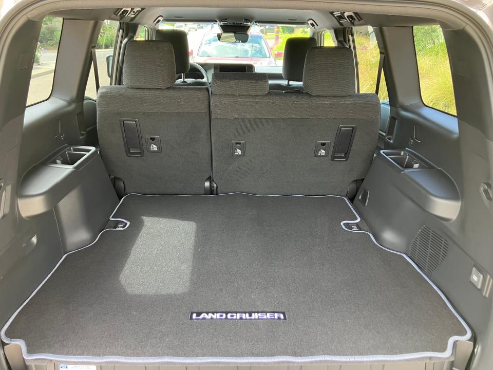 The trunk of a Toyota Land Cruiser