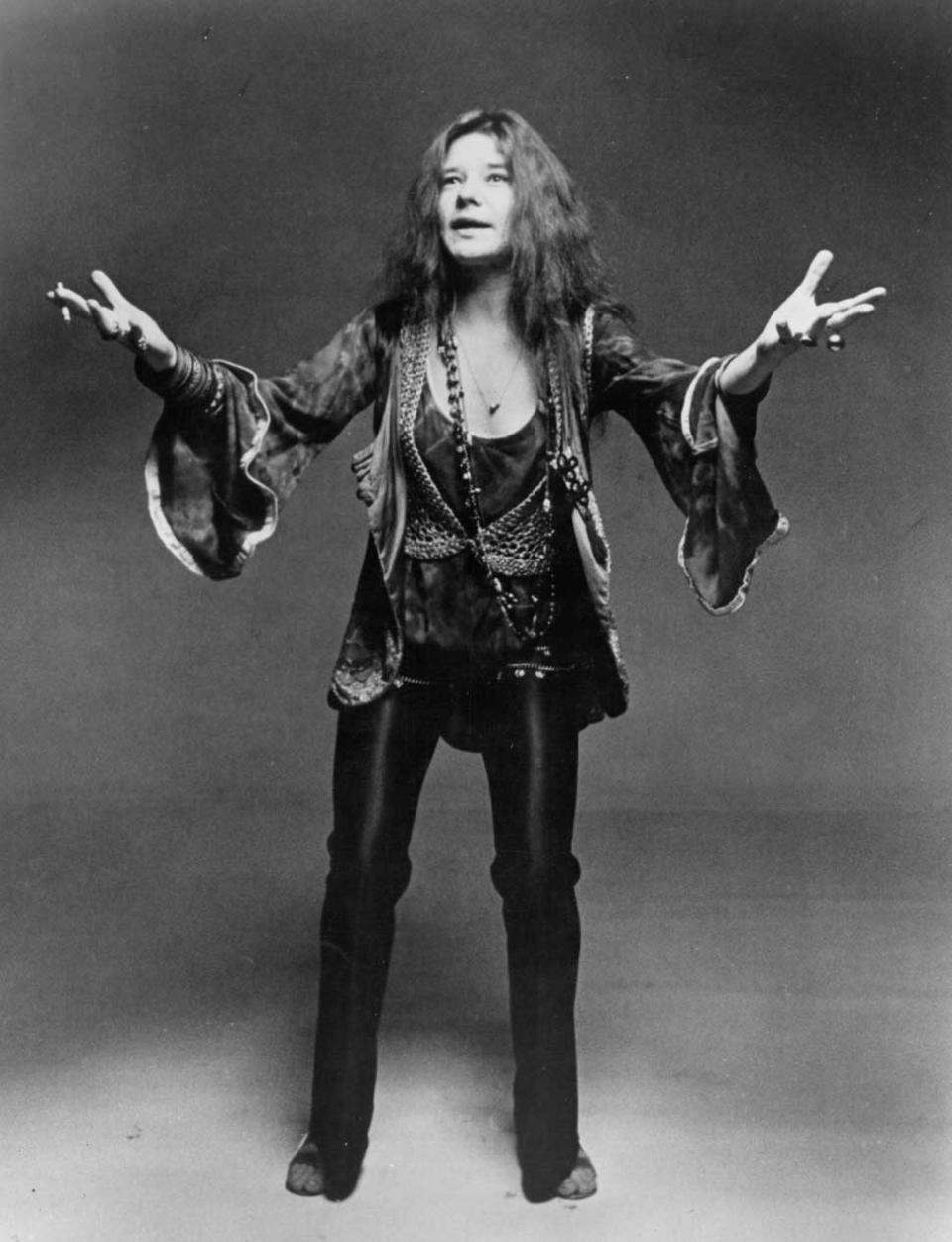 Janis Joplin studio portrait