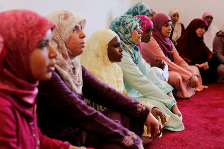 Students learn to recite the Koran at Mohammed VI Institute for training Imams in Rabat, Morocco April 16, 2019. REUTERS/Youssef Boudlal