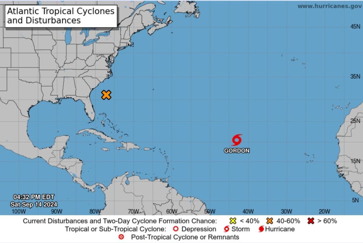 Forecasters continue to monitor a weather system off the coast that could bring tropical conditions to the Carolinas.