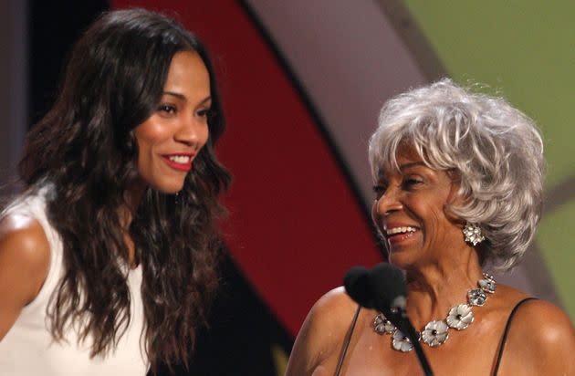 Zoe Saldana (left) said Nichelle Nichols 