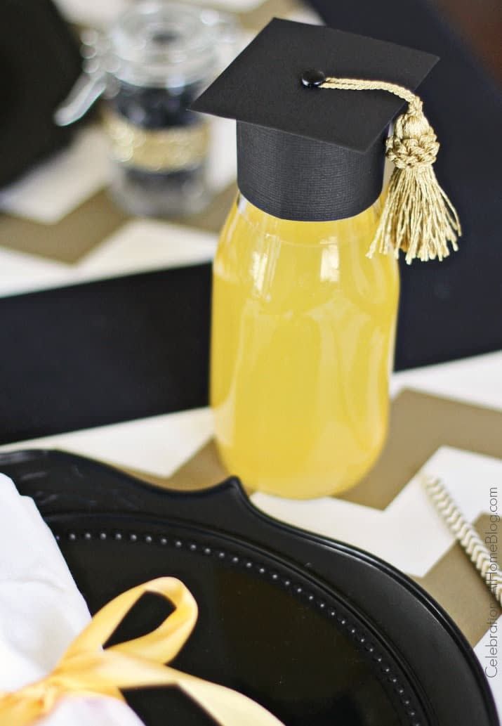 graduation cap bottle toppers