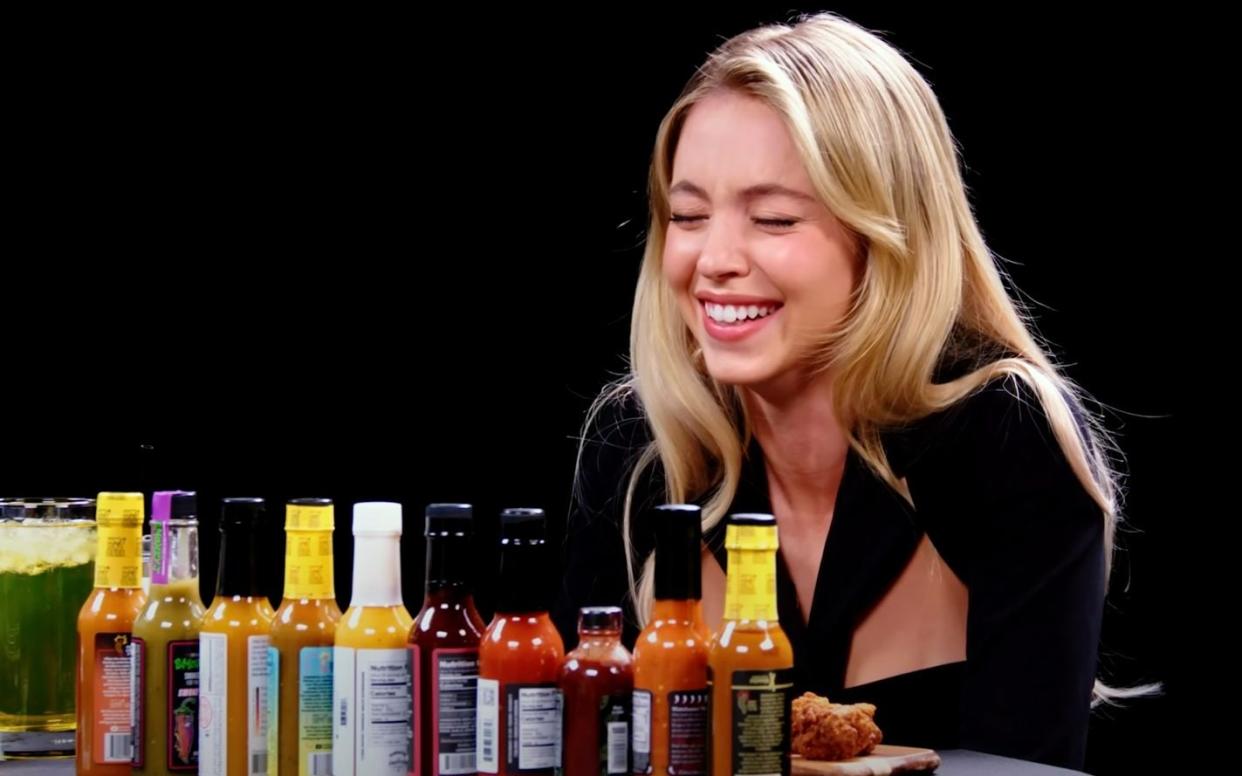 Actor Sydney Sweeney was brought to tears when she appeared on Hot Ones because the chicken wings were so spicy