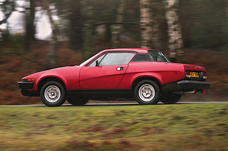 <p>With the TR7, throwing away tradition and established conventions was an uncharacteristic move by British Leyland, which could have been a master stroke, but events conspired against it. </p><p>Harris Mann’s rulebook-ripping styling was daring, but as with his Austin Allegro, its intended sleekness was lost as it transitioned into production guise. That relatively tiny 2159mm wheelbase made it look cartoonish, which was amplified by chunky, impact-resistant rubber bumpers yielding a <strong>51.85%</strong> ratio to length.</p><p>Customers in North America had it even worse as the bumpers were extended further out, reducing the comparison to <strong>51.76%</strong>. Early models were badly made, customers were forced to endure delivery delays due to strikes you could set your watch by and the performance wasn’t all that either, all of which further tarnished the TR7’s initial lustre.</p><p>By the end of its run, it was a <strong>decent-handling</strong>, if not rapid, sports car, but you’d still have to <em>really</em> love its looks to take the plunge.</p>