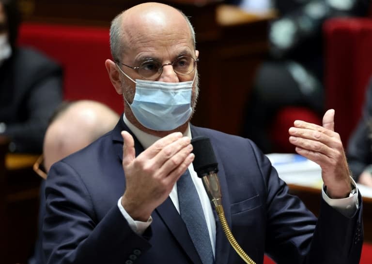 Le ministre de l'Education nationale Jean-Michel Blanquer à l'Assemblée nationale, le 11 janvier 2022 à Paris - Thomas COEX © 2019 AFP