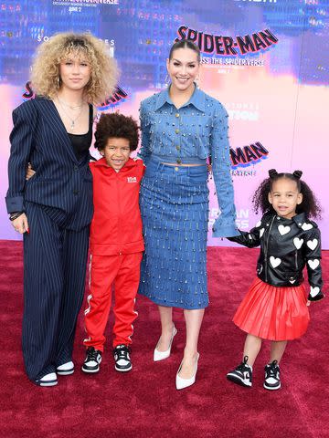 <p> Steve Granitz/FilmMagic</p> Allison Holker with kids, Weslie, Maddox and Zaia arrives at the World Premiere Of Sony Pictures Animation's "Spider-Man" Across The Spider Verse" on May 30, 2023 in Los Angeles, California