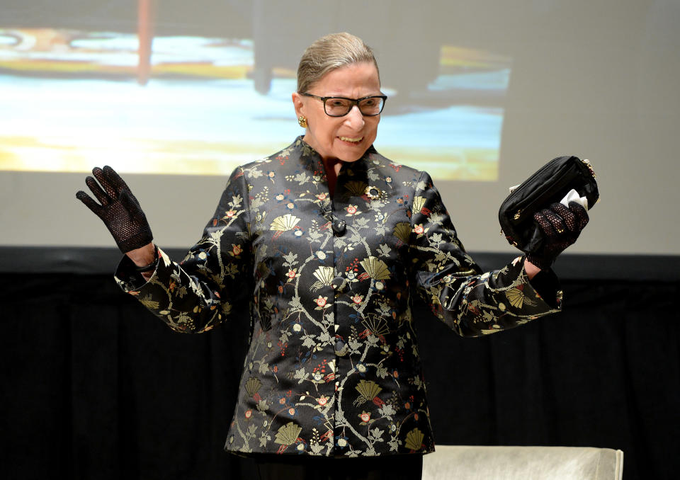 Ruth Bader Ginsburg is serving up hope — and #GymGoals. (Photo: Michael Kovac/Getty Images)