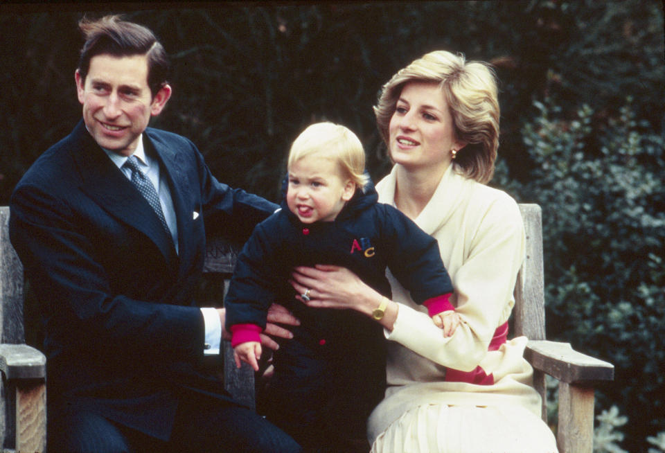 Charles and Di with William at age one