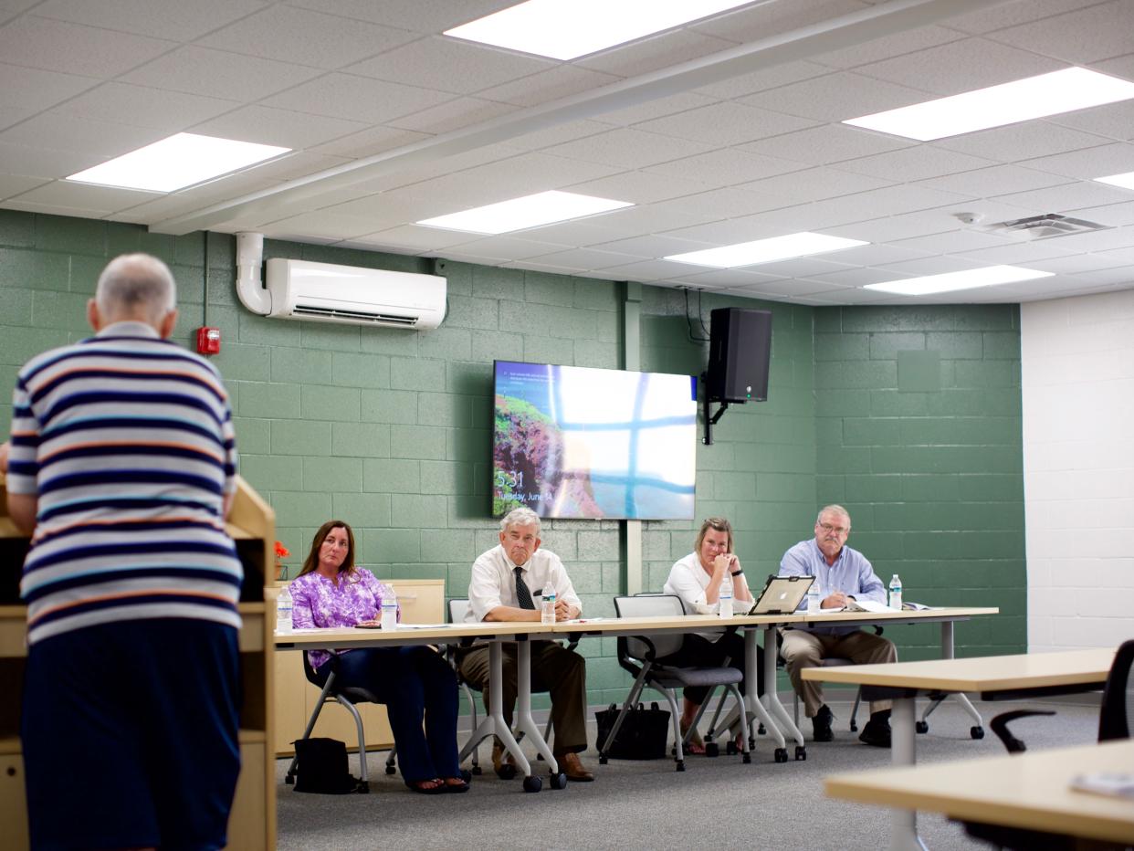 At the Marion County Board of Developmental Disabilities board meeting Tuesday, the board listened as the public made comments in response to Jim McGuire's speech at the River Valley graduation commencement.