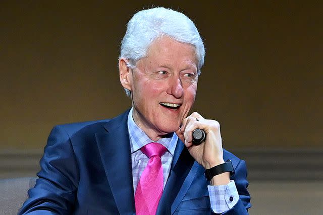 Noam Galai/Getty Images Former U.S. President Bill Clinton speaking onstage at HISTORYTalks Leadership & Legacy presented by HISTORY on Feb. 29, 2020, in New York City