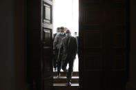 National Assembly President Jorge Rodriguez arrives for an interview at Congress in Caracas, Venezuela, Friday, Jan. 15, 2021. Rodriguez said he’s hopeful the Biden administration will roll back a “cruel” sanctions policy and instead give room for diplomacy that could lead to the reopening of the U.S. Embassy and the release of several jailed American citizens. (AP Photo/Matias Delacroix)