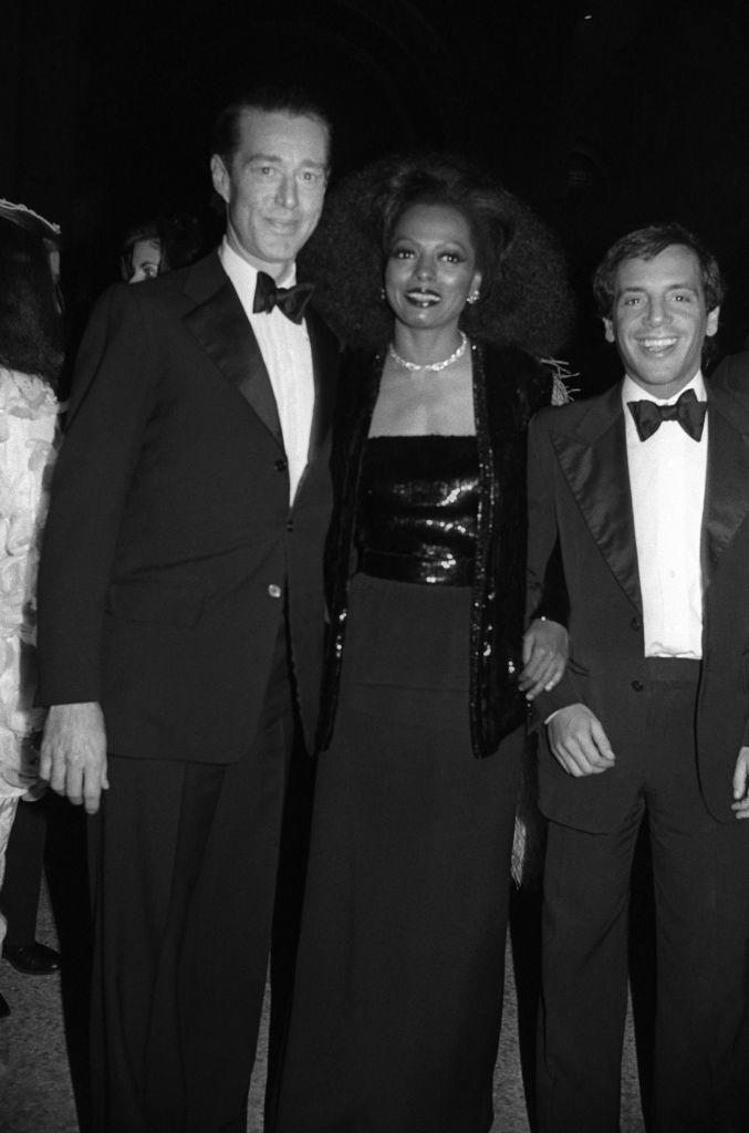 Halston, Diana Ross and Steve Rubell attend The Metropolitan Museum of Art's annual Costume Institute gala. (Photo by Fairchild Archive/Penske Media via Getty Images)