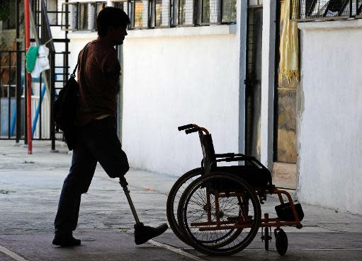 Un inmigrante hondureño en un refugio de Ciudad de México el 9 de abril de 2014 (AFP | Alfredo Estrella)